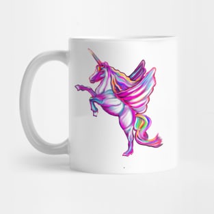 Unicorn - rainbow, sparkly, glittery, magical, winged unicorn Mug